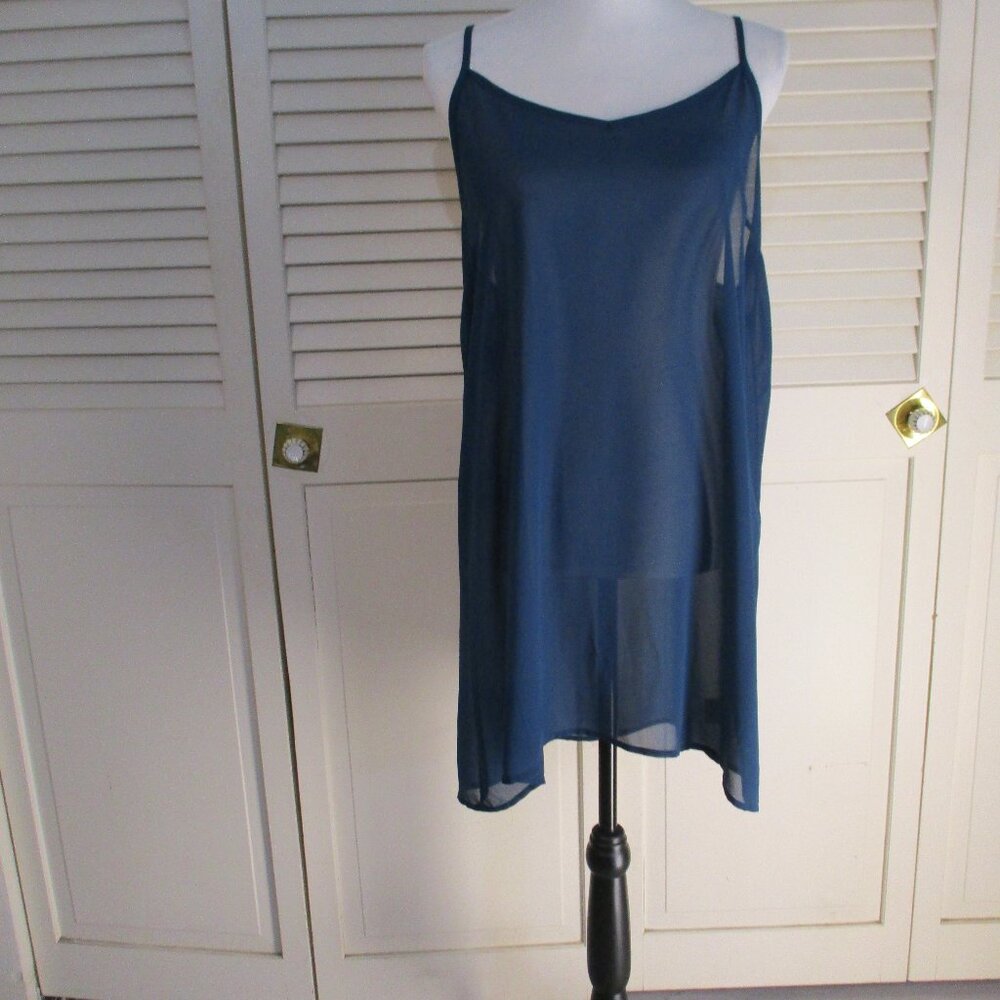 Knox Rose Sheer Thin Strap Camisole Top - XL